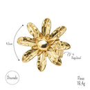 Anel Flor Aberta Dourado Feminino Ajustável Bijuteria Fina Moderna