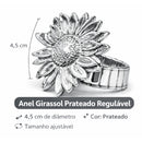 Anel  prateado Girassol
