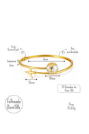 Bracelete Feminino Sarah Andrade Coleção Volta ao Mundo Semijoia  Banhada