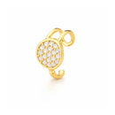 Piercing Fake Lupa Espiã Sarah Andrade Feminino Folheado a Ouro