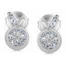 Brinco Laranja Cravejado Feminino Folheado a Ouro 18k ou Ródio com Zirônia