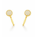 Brinco Lupa Feminino Sarah Andrade Banhado a Ouro 18K e Ródio Branco