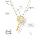 Colar Lupa Espiã Feminino Folheado a Ouro 18k Sarah Andrade