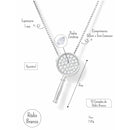 Colar Lupa Espiã Feminino Folheado a Ouro 18k Sarah Andrade