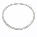 Colar Riviera com Zircônias Baguete Cravejadas Banhado a Ouro 18K ou Ródio Branco