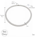 Colar Riviera com Zircônias Baguete Cravejadas Banhado a Ouro 18K ou Ródio Branco