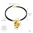 Colar Gota Orgânica Feminino em Corda Náutica e Seda Folheado a Ouro 18k