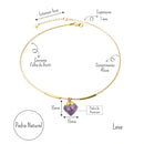 Colar Aura Sarah Andrade Feminino com Pedra Ametista e Citrino Naturais Folheado a Ouro 18k