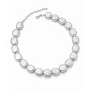 Colar Ímã Feminino Moderno com Elos Orgânicos Prateado e Dourado