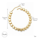 Colar Ímã Feminino Moderno com Elos Orgânicos Prateado e Dourado