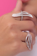 Anel Asas 3 Voltas Cravejado