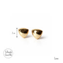 Brinco Triângulo Folheado a Ouro 18k Polido com Design Geométrico