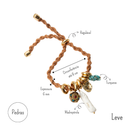 Pulseira com Mix de Pedras Naturais Ajustável Elegante