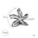 Anel Flor Aberta Prateado Feminino com Design Escultural Ajustável