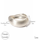 Bracelete Escovado Prata Feminino Volume Orgânico brilho Acetinado