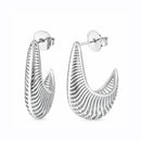 Brinco Argola Filigrana Vazada Feminino Banho de Ouro 18k ou Ródio Branco