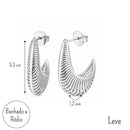 Brinco Argola Filigrana Vazada Feminino Banho de Ouro 18k ou Ródio Branco
