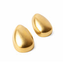 Brinco Âmbar Maxi Dourado Fosco com Design Orgânico