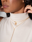 Colar Árvore da Vida Feminino em Palha de Buriti com Pingente Folheado a Ouro 18k