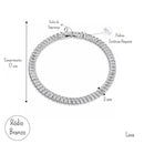 Pulseira Riviera com Zircônias Baguete Cravejada Banhada a  Ouro 18K ou Ródio Branco
