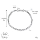 Pulseira Riviera com Zircônias Diamantadas Folheada a Ouro 18k ou Ródio Branco